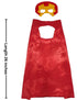 BookMyCostume Red & Yellow Cape and Masks Set for Kids - Superhero Dress Up Costumes for Boys and Girls | Perfect for Dress Up, Cosplay, Halloween & Parties | 3-10 Years